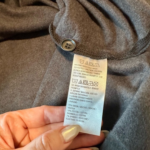 Susan Graver Weekend Regular Brushed Back Knit Tunic with Button Detail-Black-XS - Picture 12 of 14